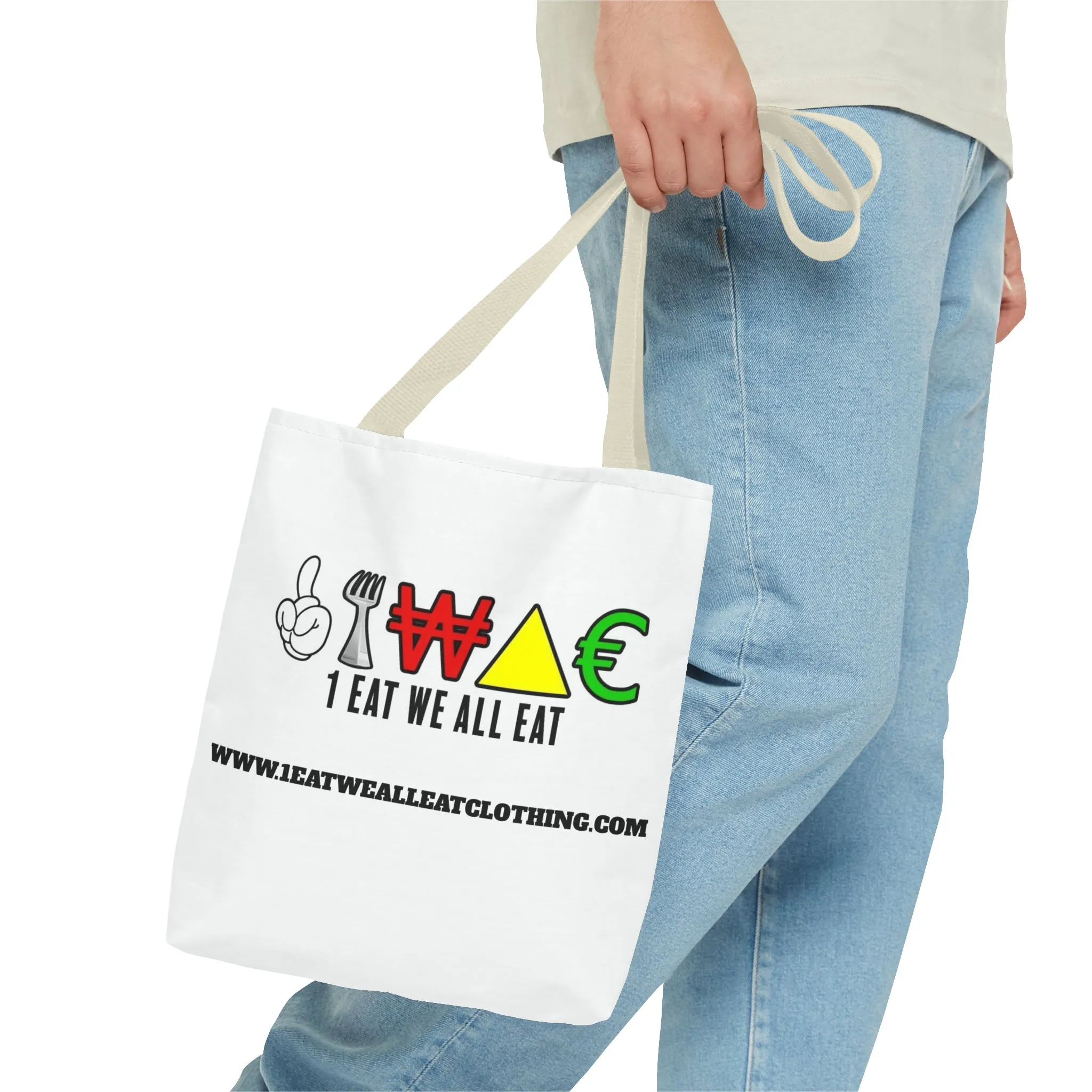 1 Eat We All Eat Unisex Tote Bag (AOP)