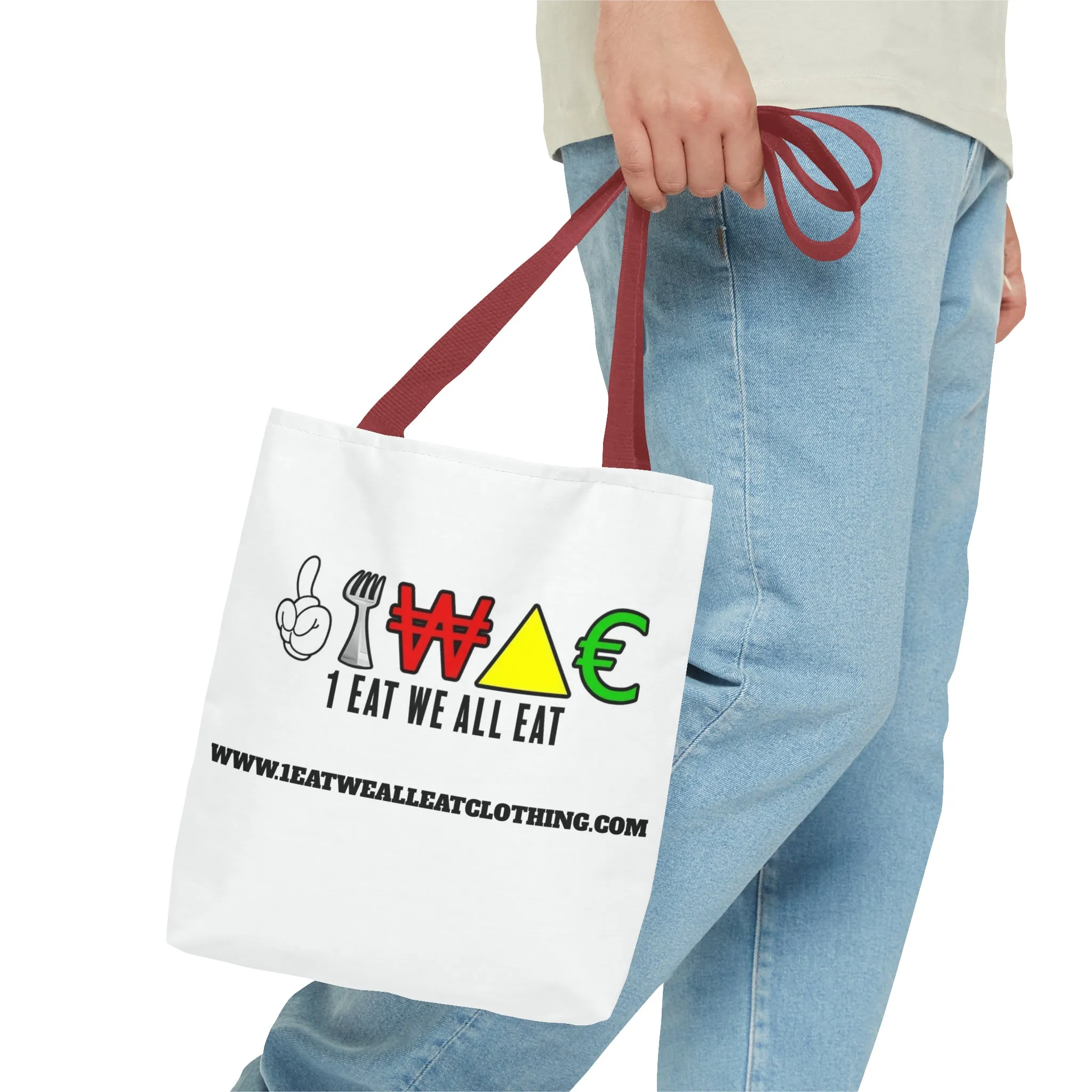 1 Eat We All Eat Unisex Tote Bag (AOP)