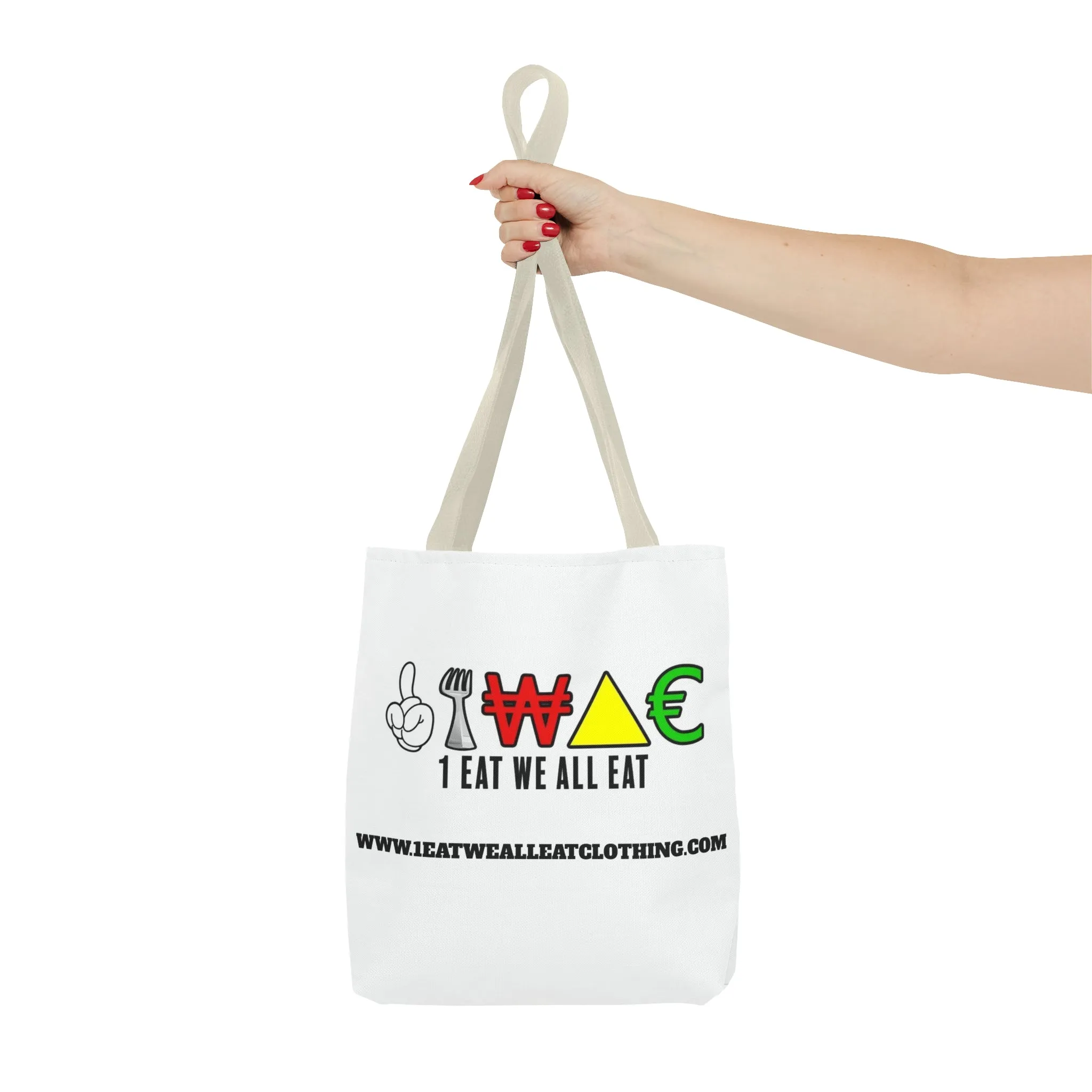 1 Eat We All Eat Unisex Tote Bag (AOP)