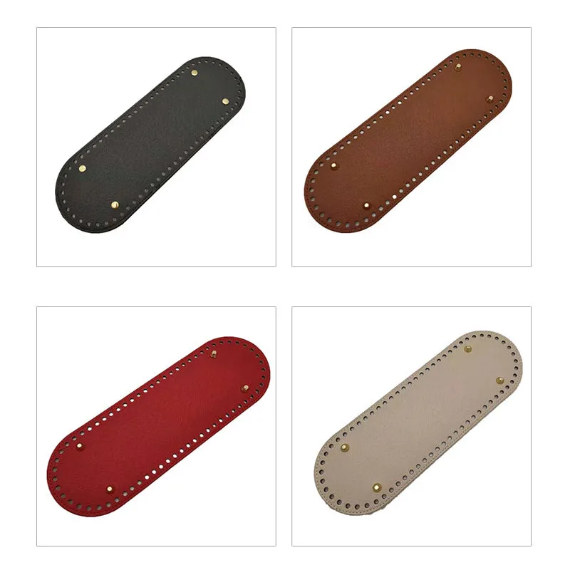 30X10Cm Leather Bag Bottoms Diy Handmade Oval Long Bottom Bag Accessories For Knitting Bags Handbag