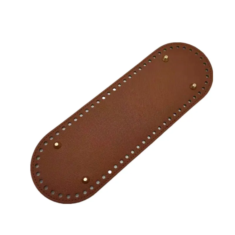 30X10Cm Leather Bag Bottoms Diy Handmade Oval Long Bottom Bag Accessories For Knitting Bags Handbag