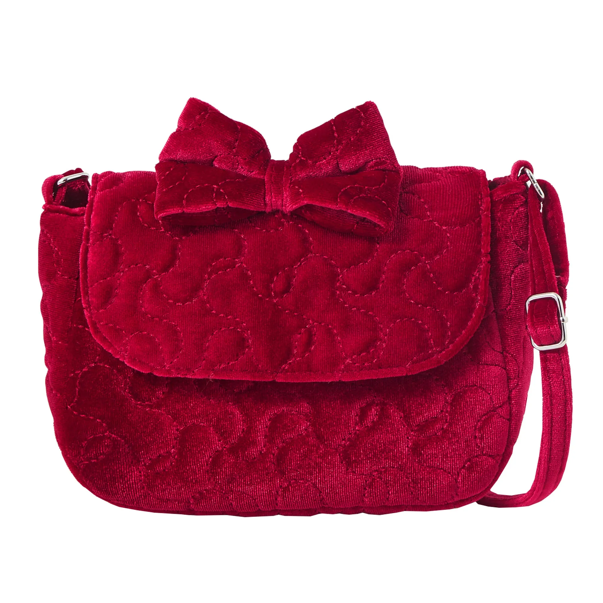 Accessorize London Girl's Quilted Velvet Bag