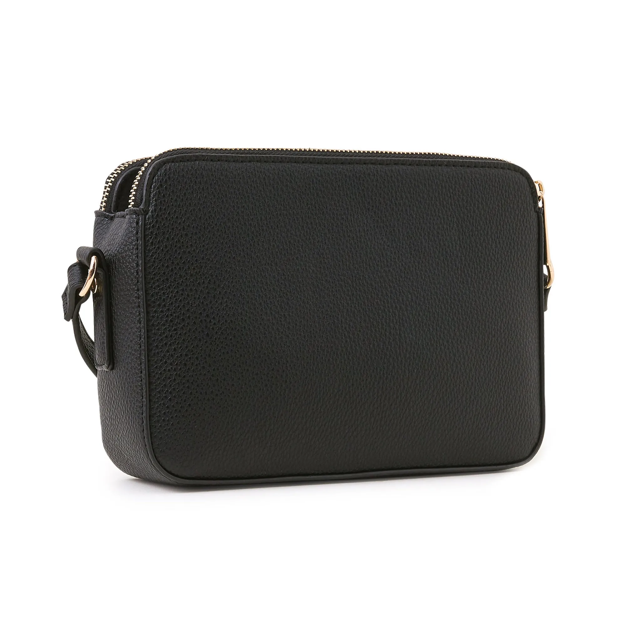 Accessorize London Women's Black Suedette Classic Cross-Body Bag