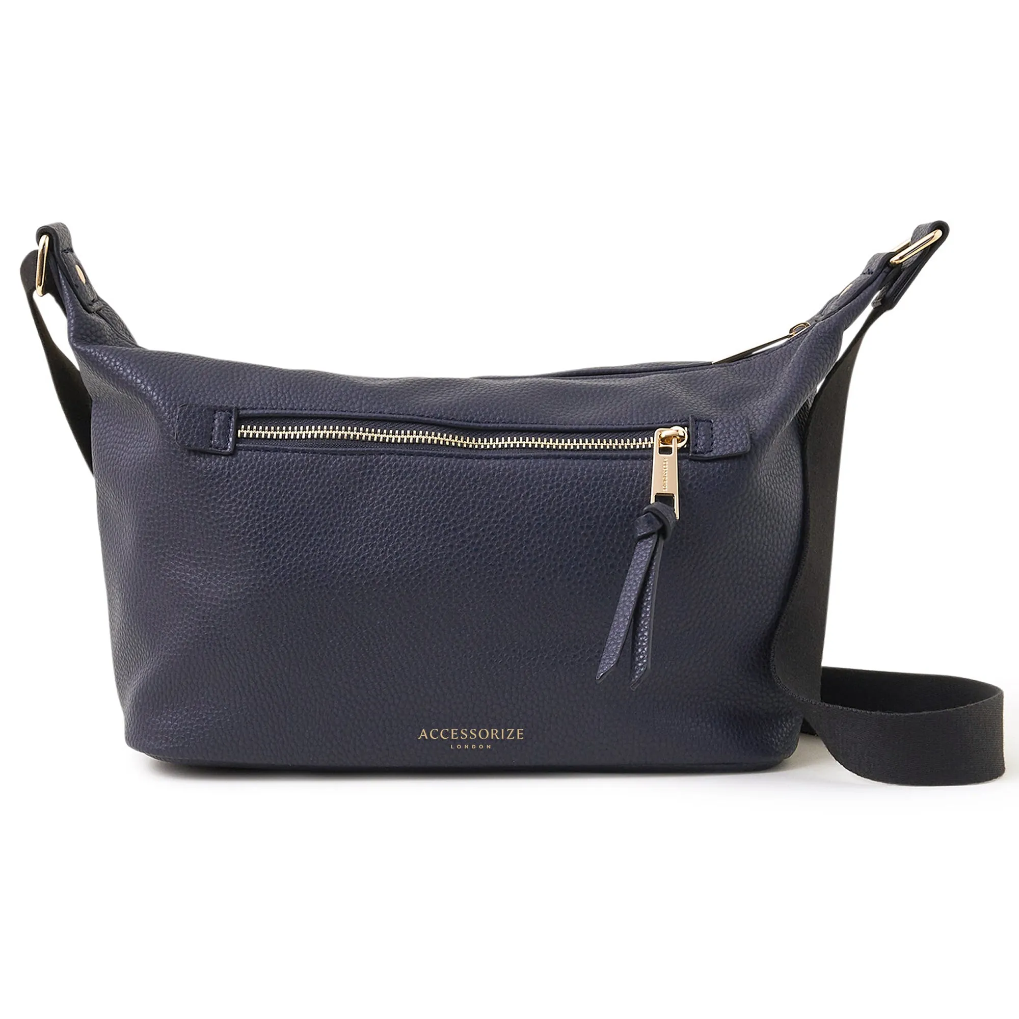 Accessorize London Women's Blue Slouchy Webbing Strap Bag