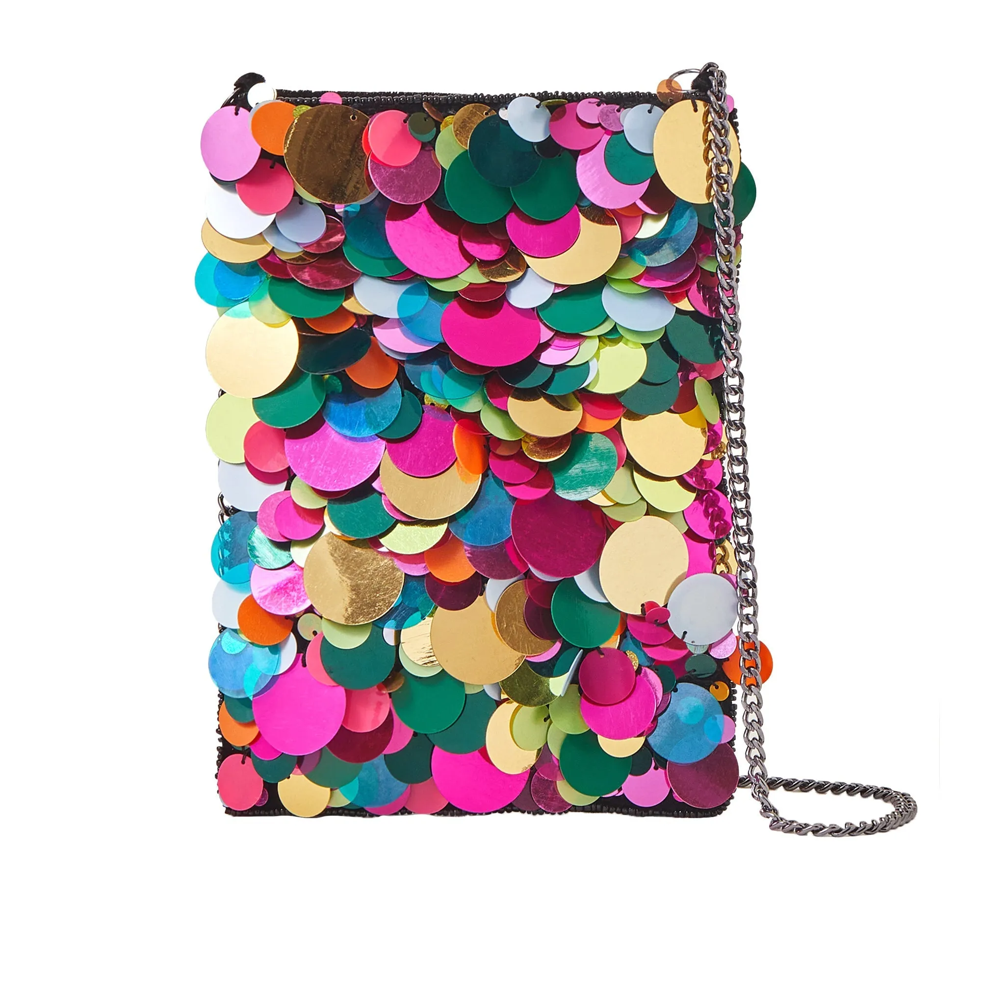 Accessorize London Women's Multi Sequin Phone Cross-Body Bag