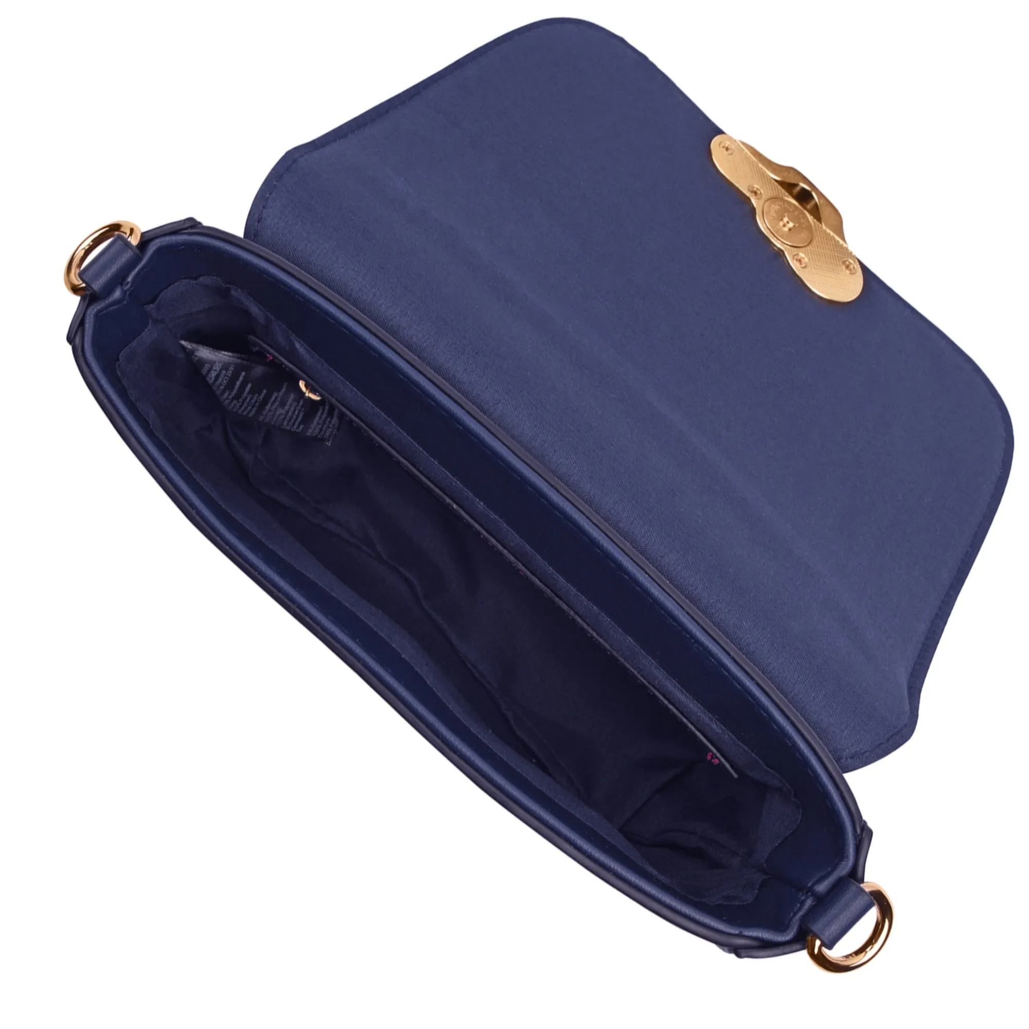 Accessorize London Women's Navy Blue Metal Detail Cross-Body Bag