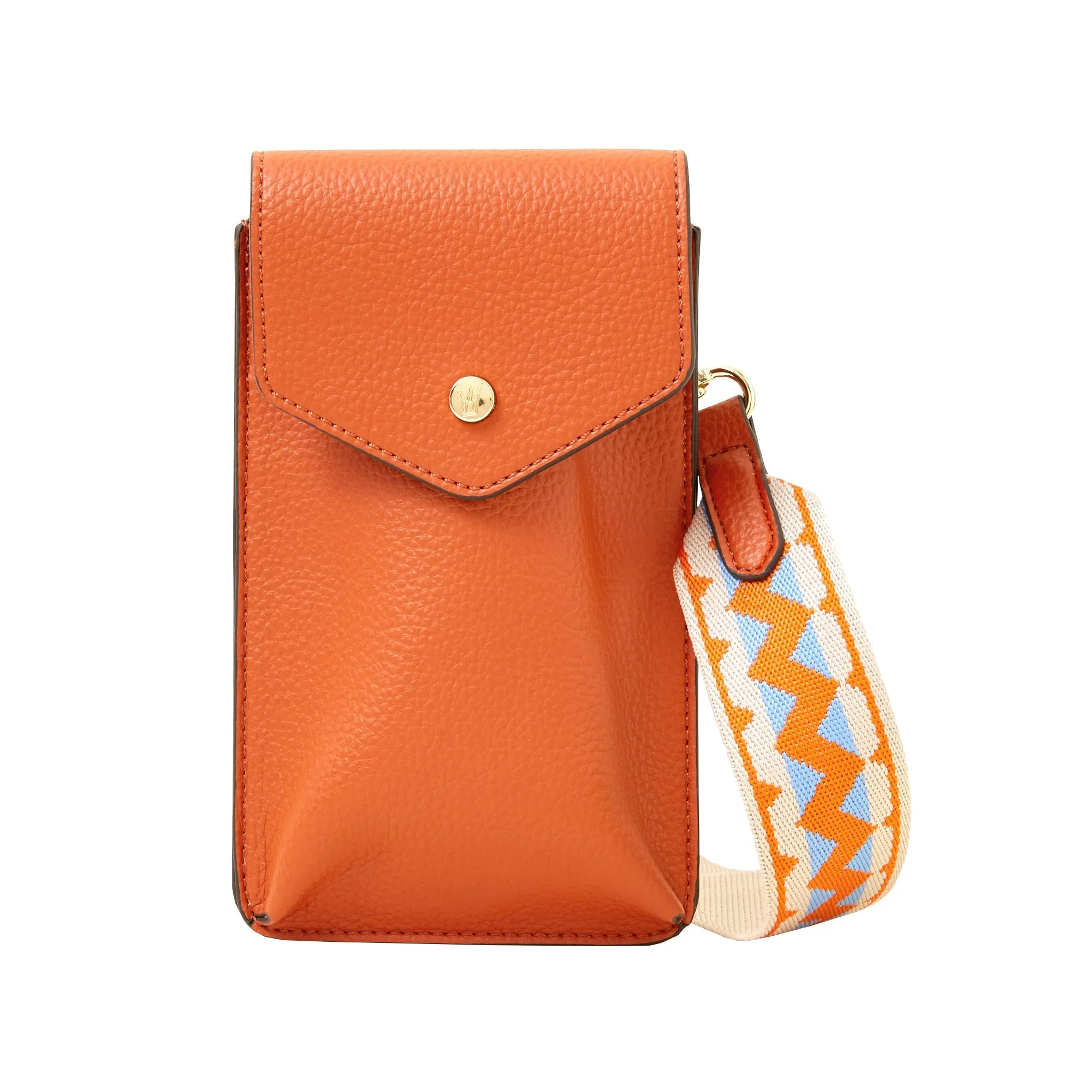 Accessorize London Women's Orange Webbing Strap Phone Bag