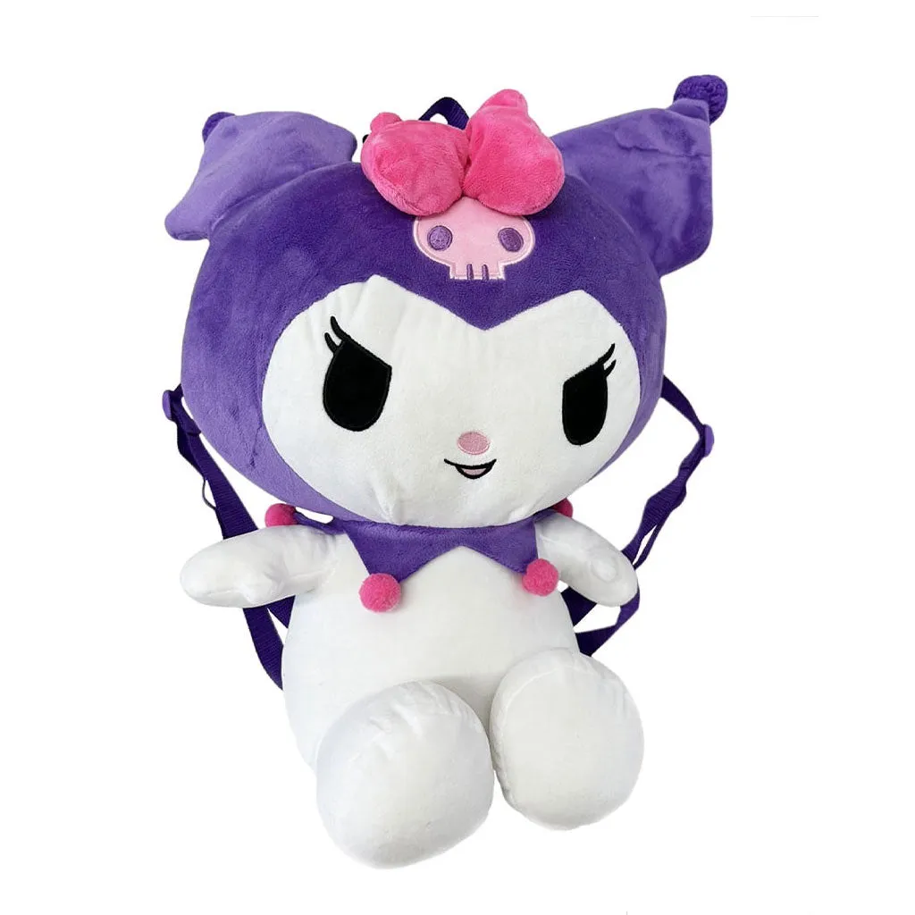 Accessory Innovations Kuromi 14" Sanrio Purple Plush Backpack