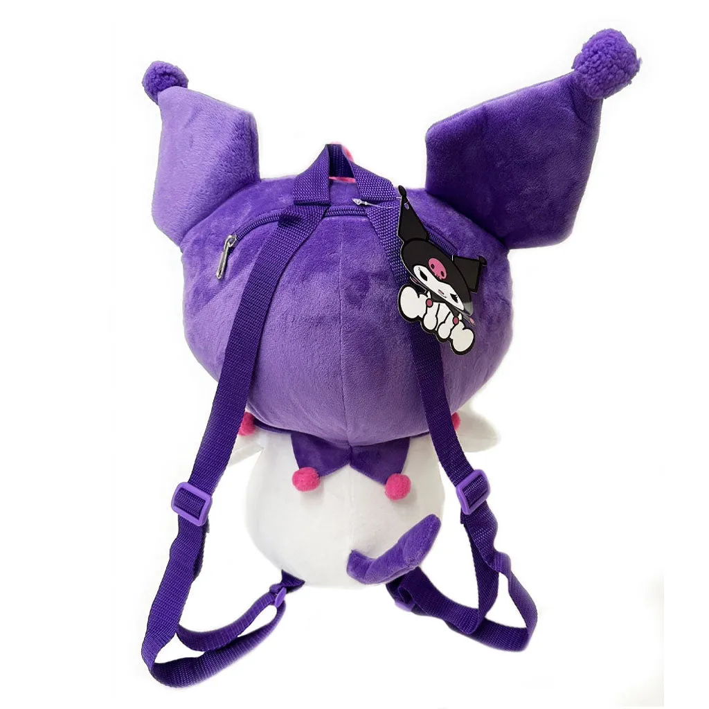 Accessory Innovations Kuromi 14" Sanrio Purple Plush Backpack