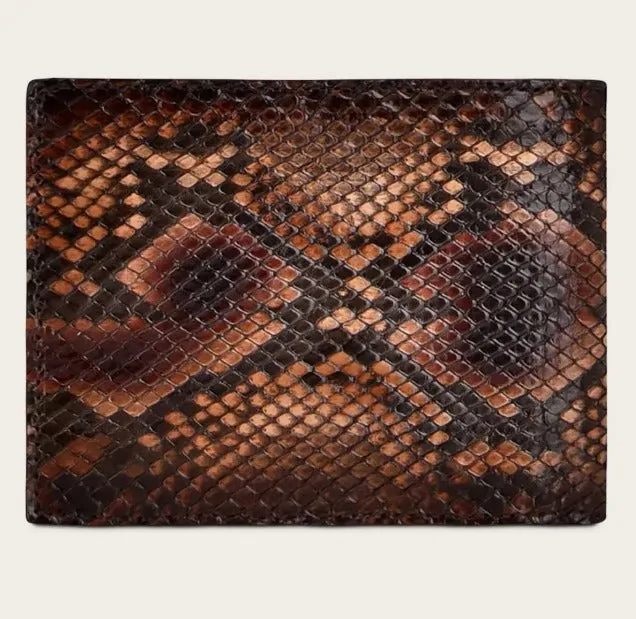 Classic Python Mens Bifold Wallet - Cuadra Chestnut Bi-Fold Wallet