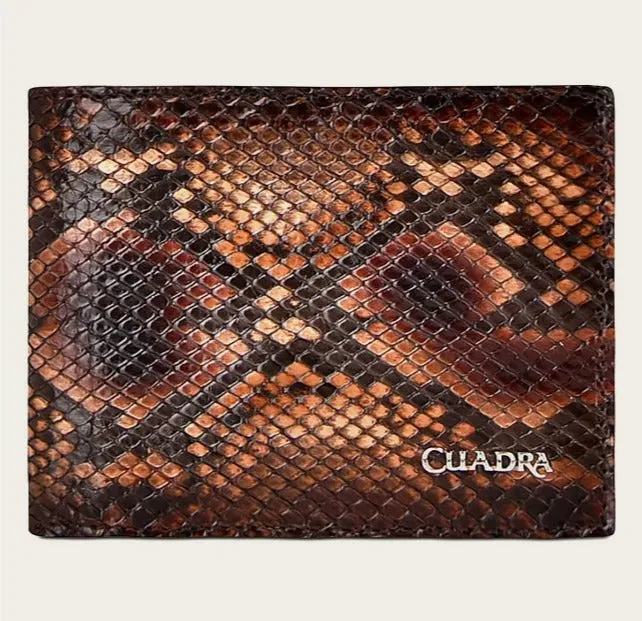 Classic Python Mens Bifold Wallet - Cuadra Chestnut Bi-Fold Wallet