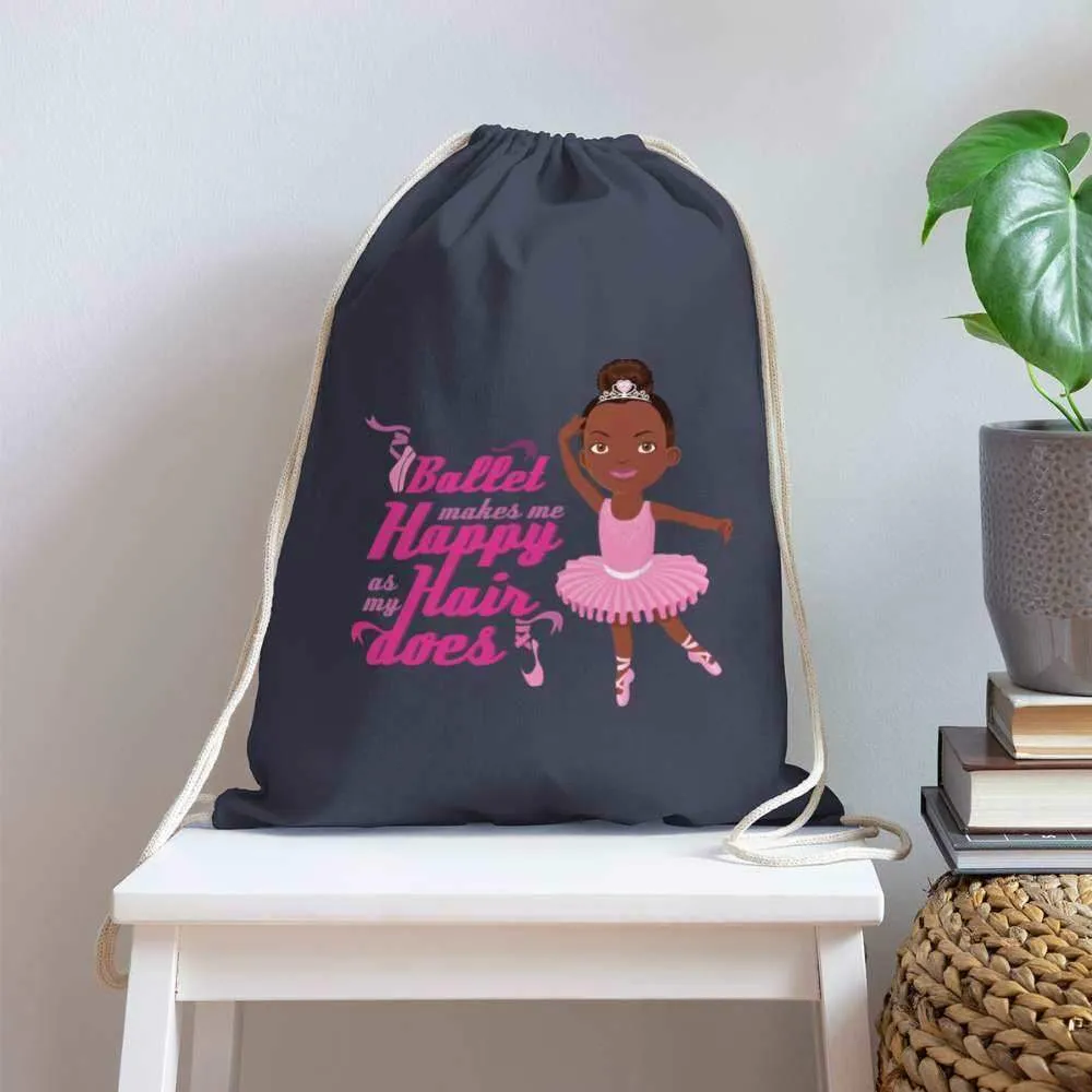 Ballerina Cotton Drawstring Bag