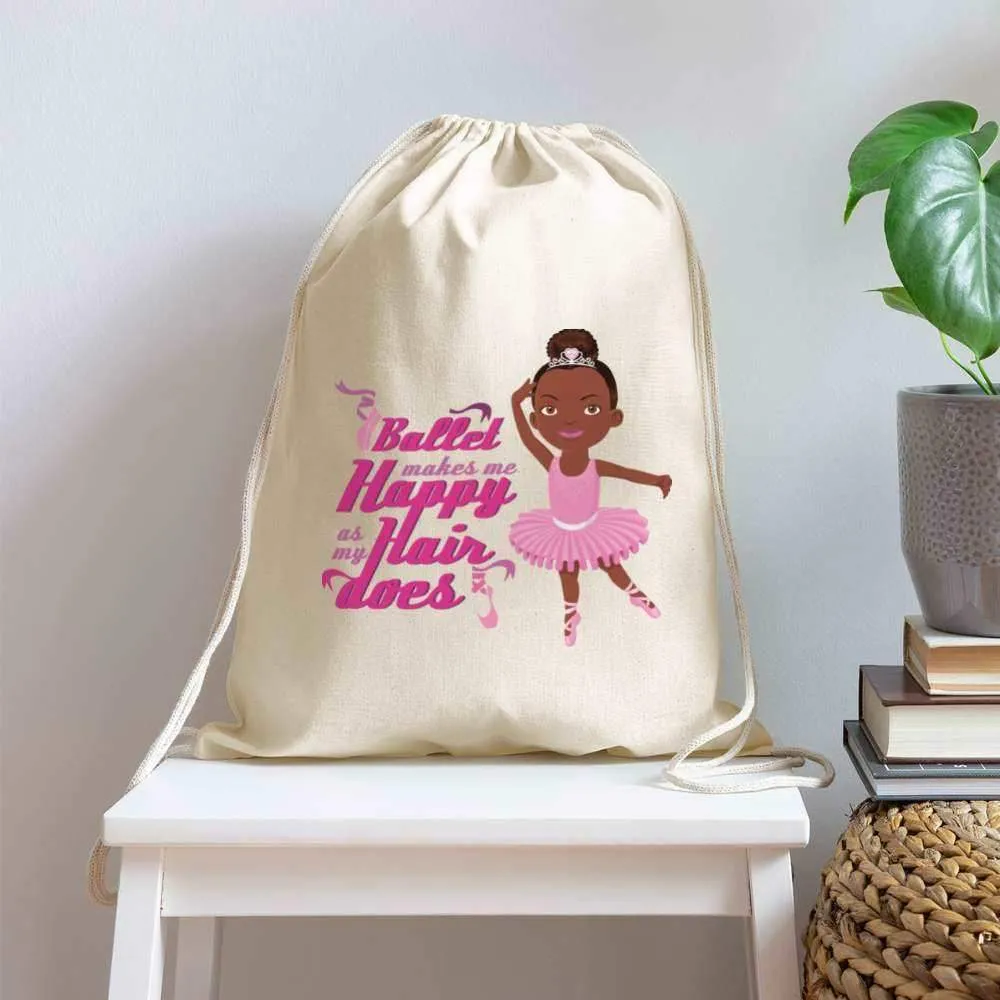 Ballerina Cotton Drawstring Bag