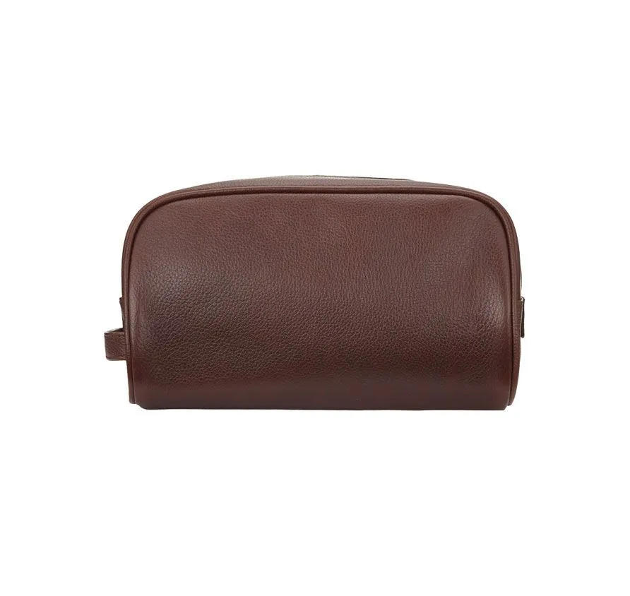 Barbour Leather Washbag