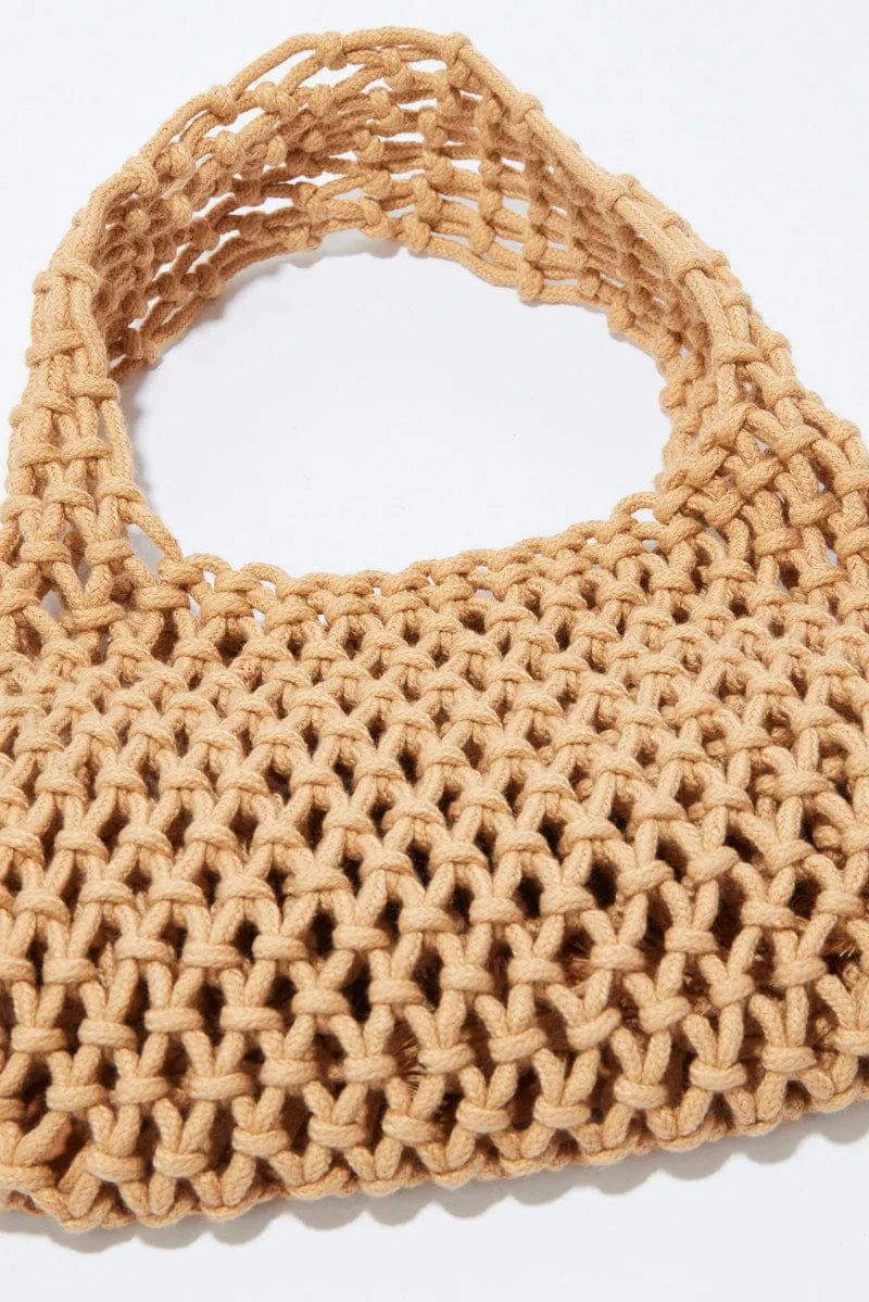 Beige Crochet Bag