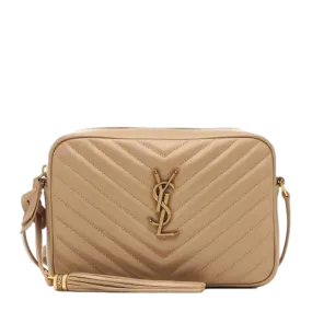 Brand New Saint Laurent Lou Camera Bag Dark Beige Gold Hardware