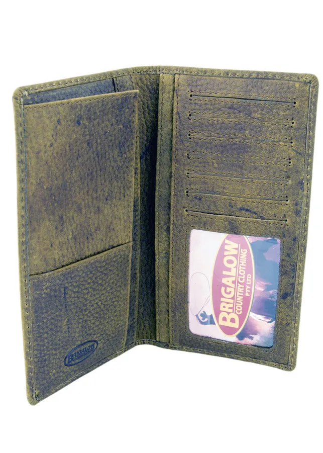 Brigalow Mens Distressed Leather Wallet - Bull Rider - 5017A