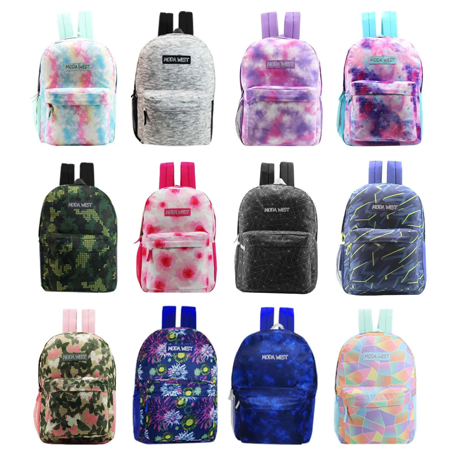 Bulk Case of 12 Backpacks and 12 Hygiene & Toiletries Kit - Wholesale Care Package - Disaster Relief Kit, Homeless, Charity