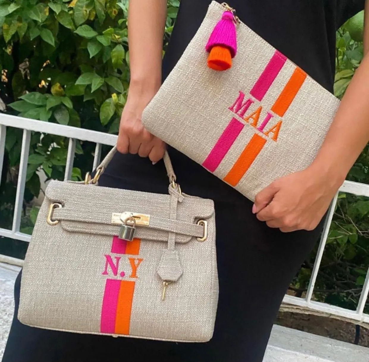 Canvas Kelly Monogram Bag