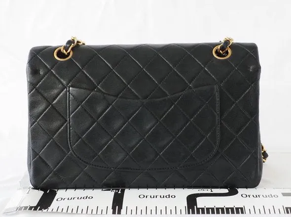 CHANEL Sticker Series Matelasse Lamb W Flap W Chain Shoulder Black