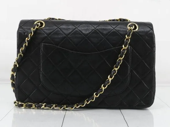 CHANEL Sticker Series Matelasse Lamb W Flap W Chain Shoulder Black