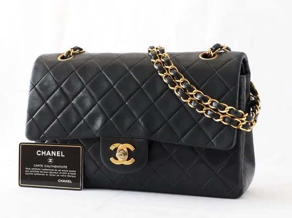 CHANEL Sticker Series Matelasse Lamb W Flap W Chain Shoulder Black