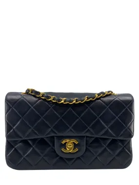 Chanel Vintage Quilted Lambskin Small Classic Double Flap Bag