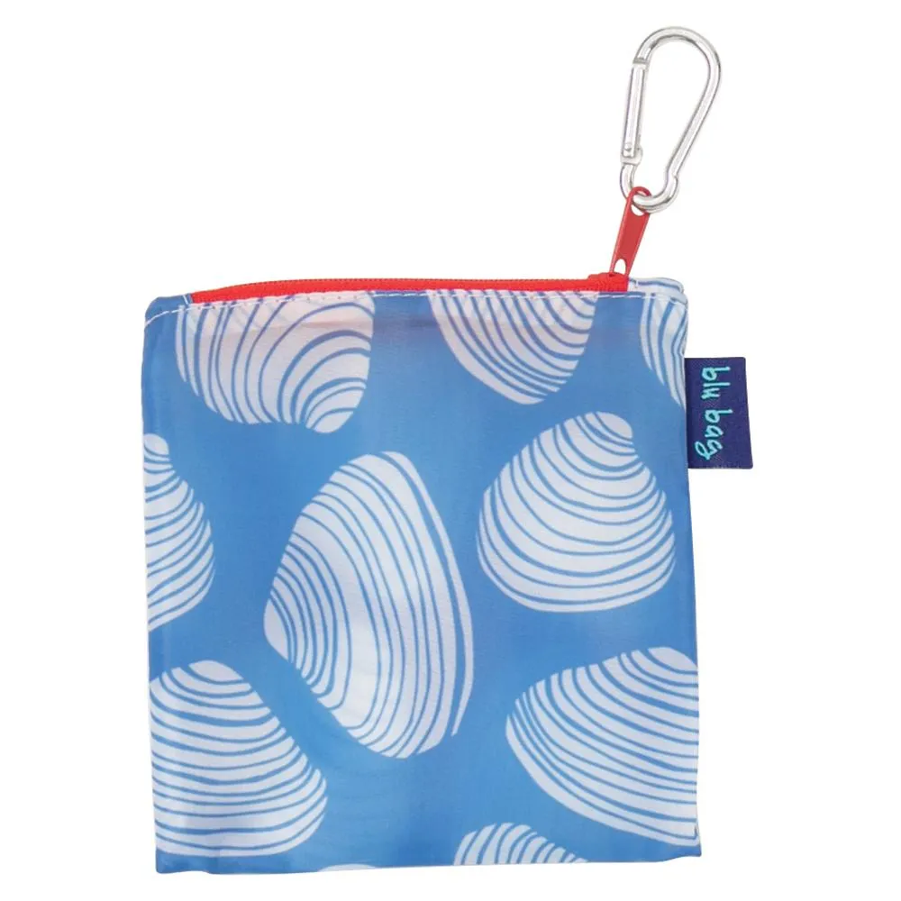 Clamshells Blue Blu Bag Reusable Shopping Bag - Machine Washable