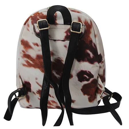 Cow Print NGIL Faux Leather Mini Backpack