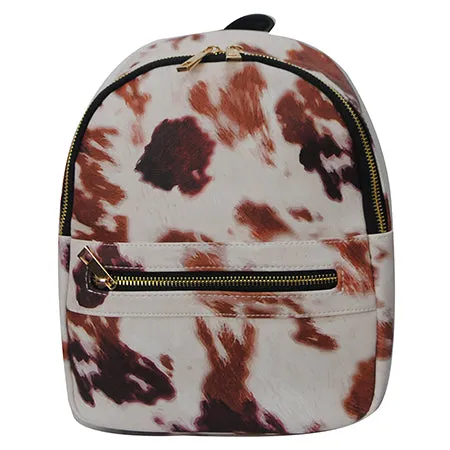 Cow Print NGIL Faux Leather Mini Backpack