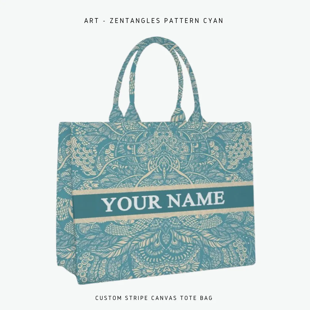 Custom Stripe Canvas Tote Bag - 10 DAYS LEAD TIME