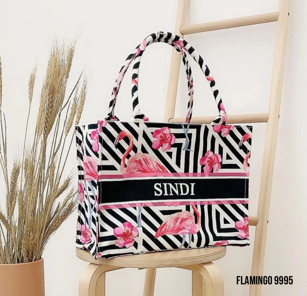 Custom Stripe Canvas Tote Bag - 10 DAYS LEAD TIME