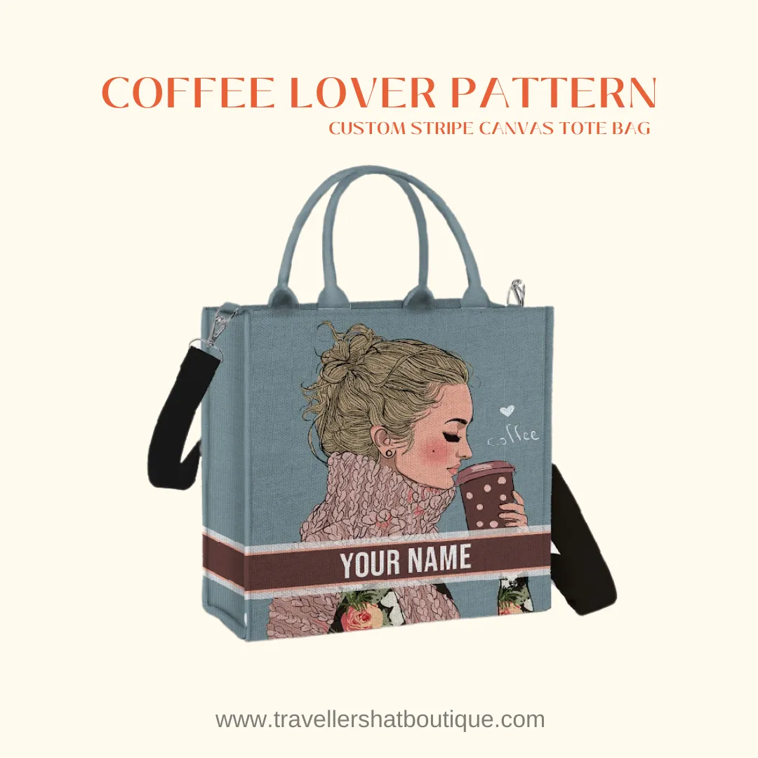 Custom Stripe Canvas Tote Bag - 10 DAYS LEAD TIME