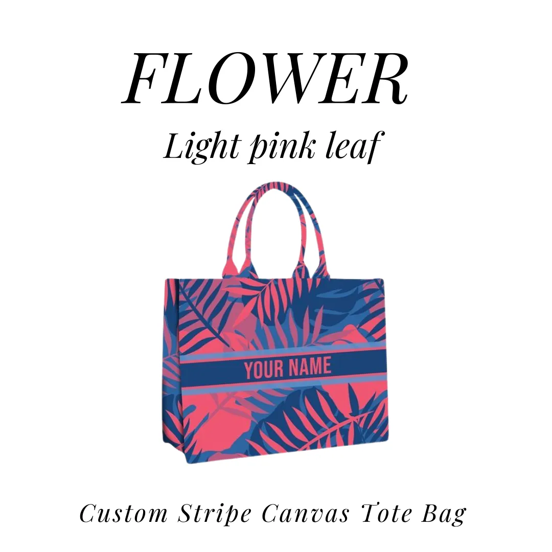 Custom Stripe Canvas Tote Bag - 10 DAYS LEAD TIME