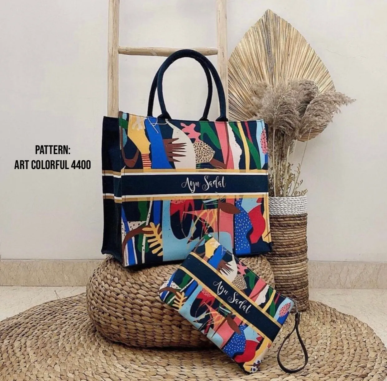 Custom Stripe Canvas Tote Bag - 10 DAYS LEAD TIME