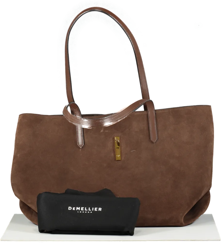 De Melllier Brown Mocha Tokyo Suede Bag One Size