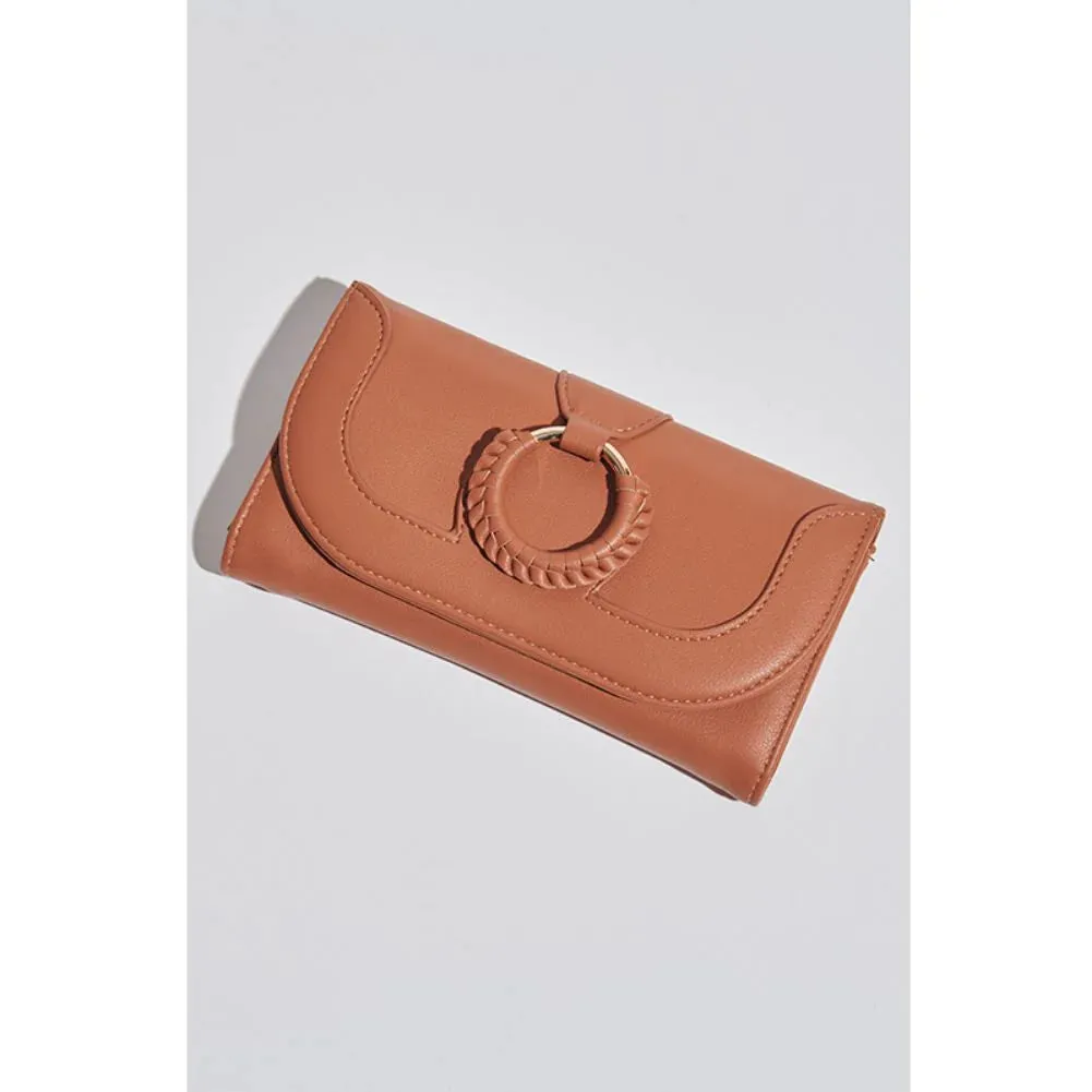 Demi Vegan Leather Wallet-Cognac