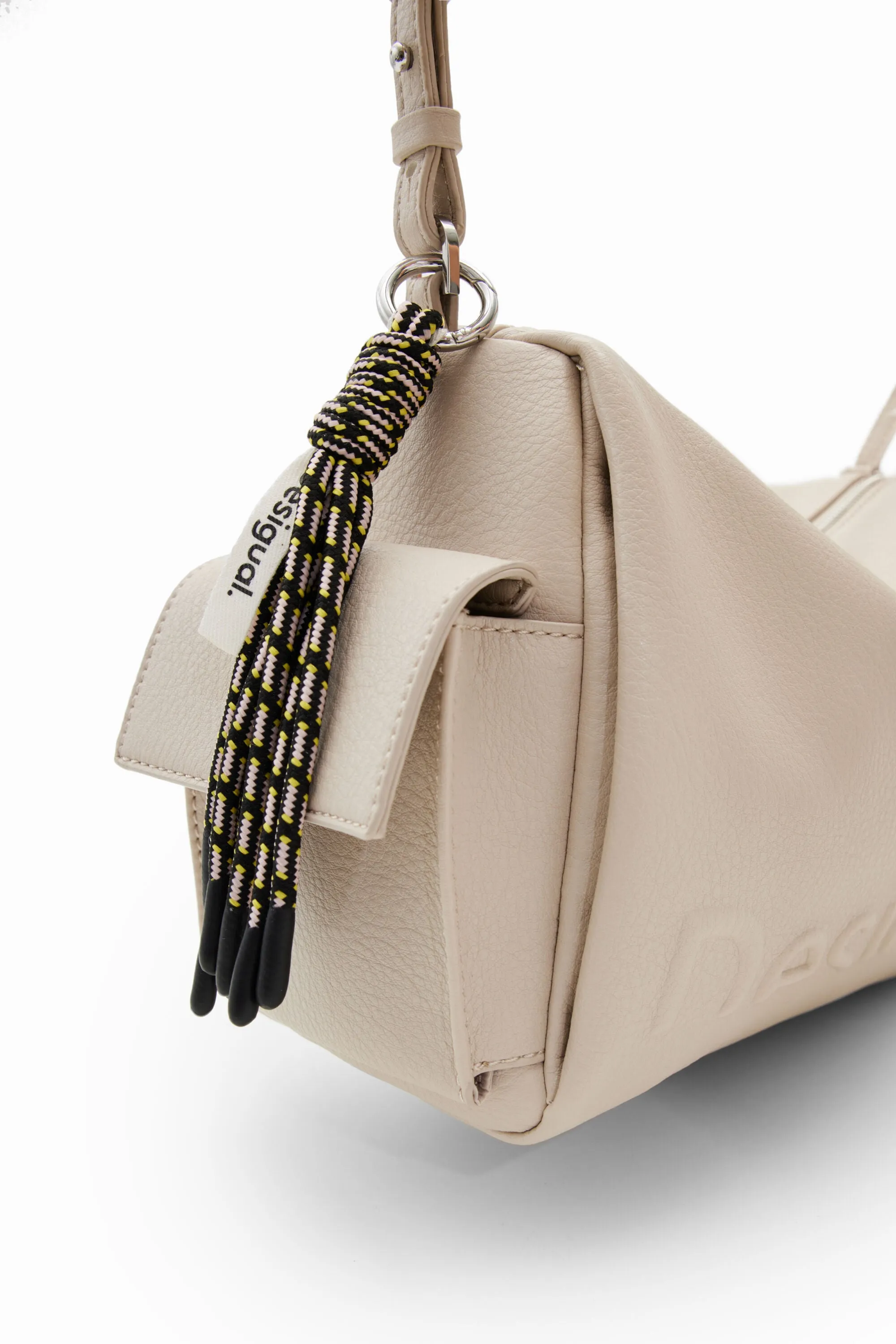 Desigual Midsize Half Logo Bag - Crudo