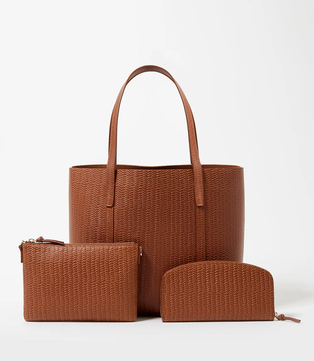 Embossed Leather Tote