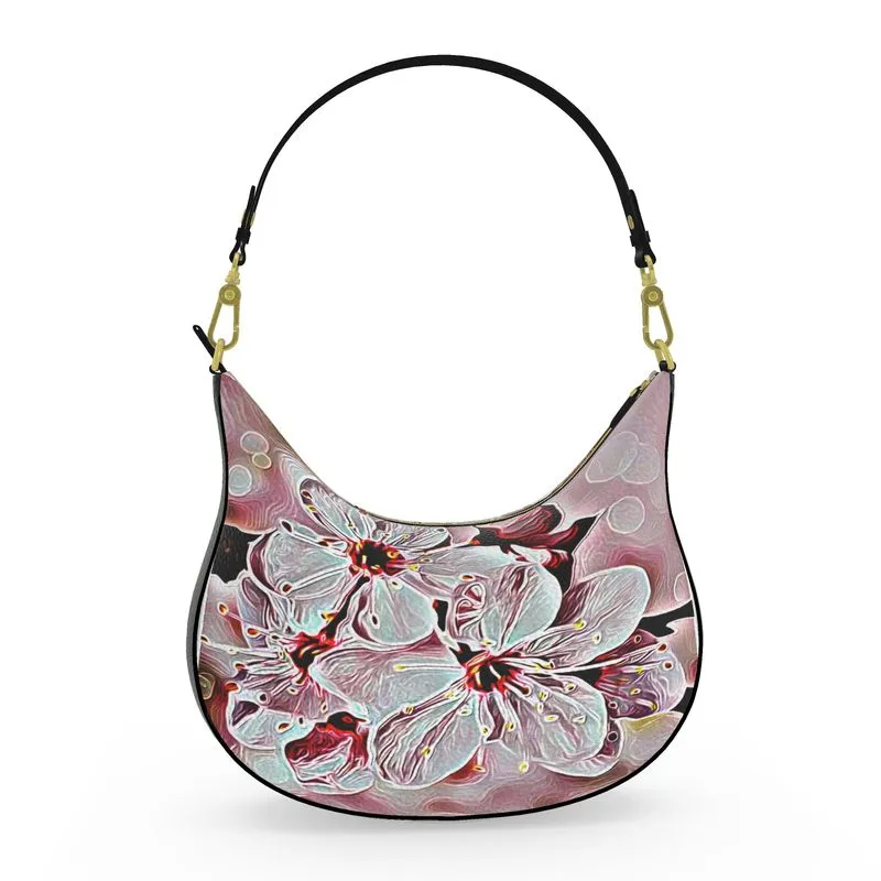 Floral Embosses: Pictorial Cherry Blossoms 01-03 Designer Hobo Bag