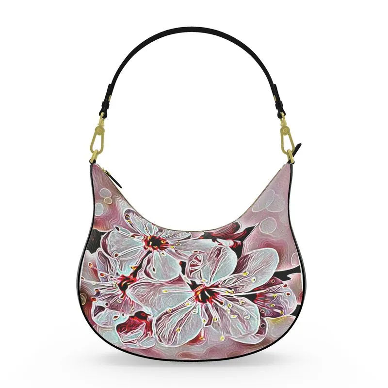 Floral Embosses: Pictorial Cherry Blossoms 01-03 Designer Hobo Bag