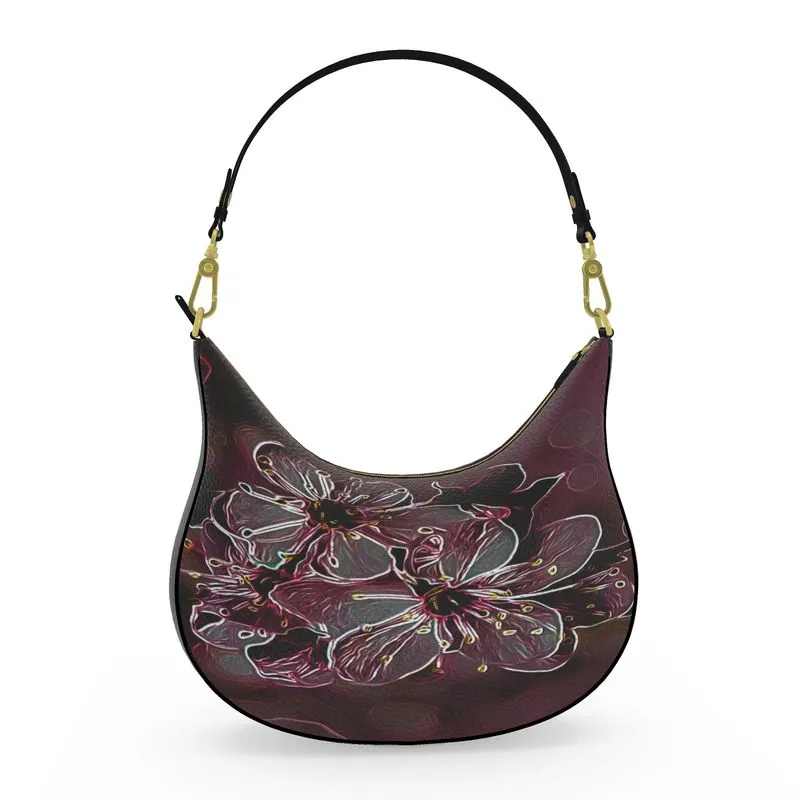 Floral Embosses: Pictorial Cherry Blossoms 01-04 Designer Hobo Bag