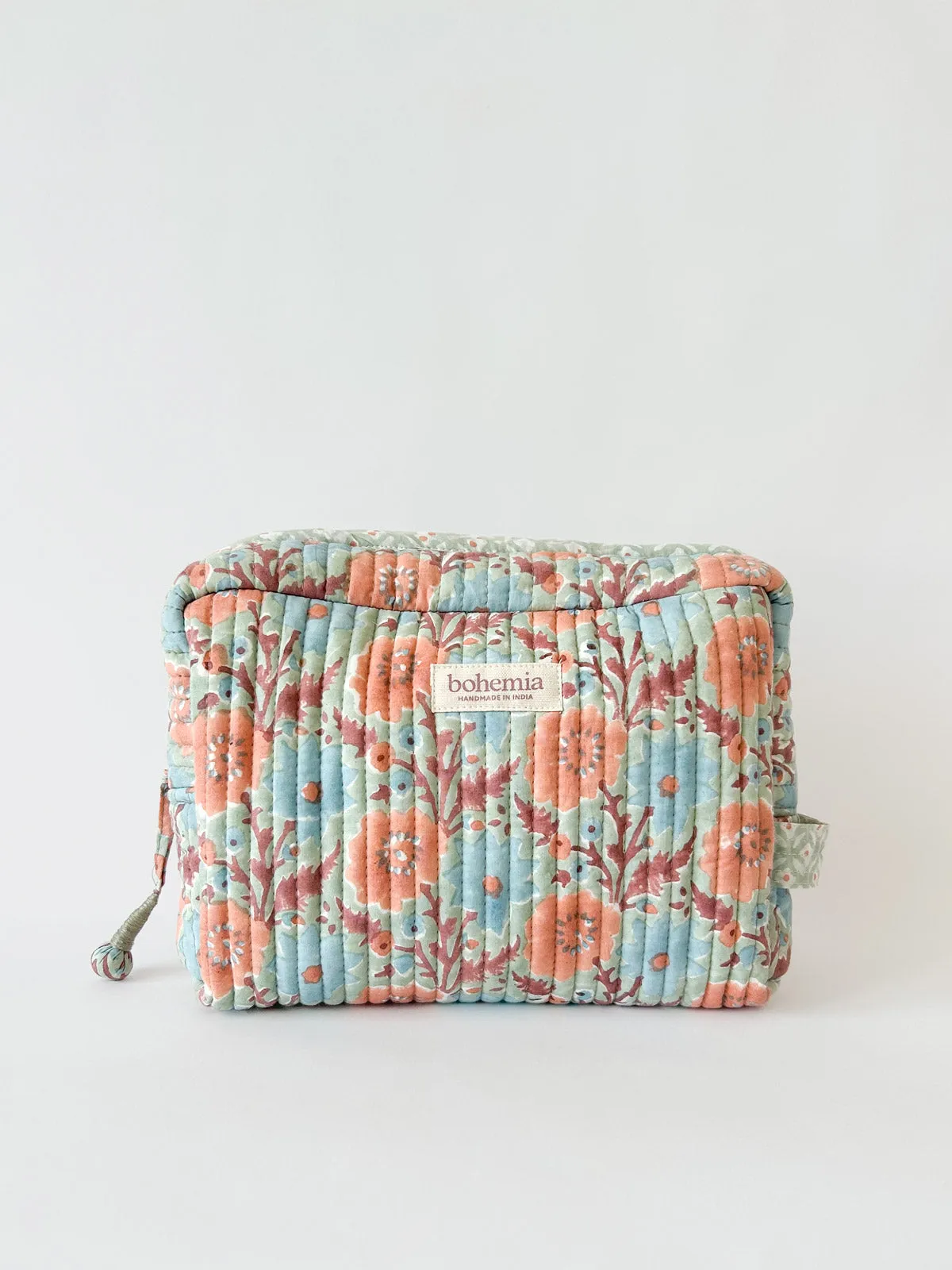 Duck Egg Floribunda Washbag - Optimized English Title