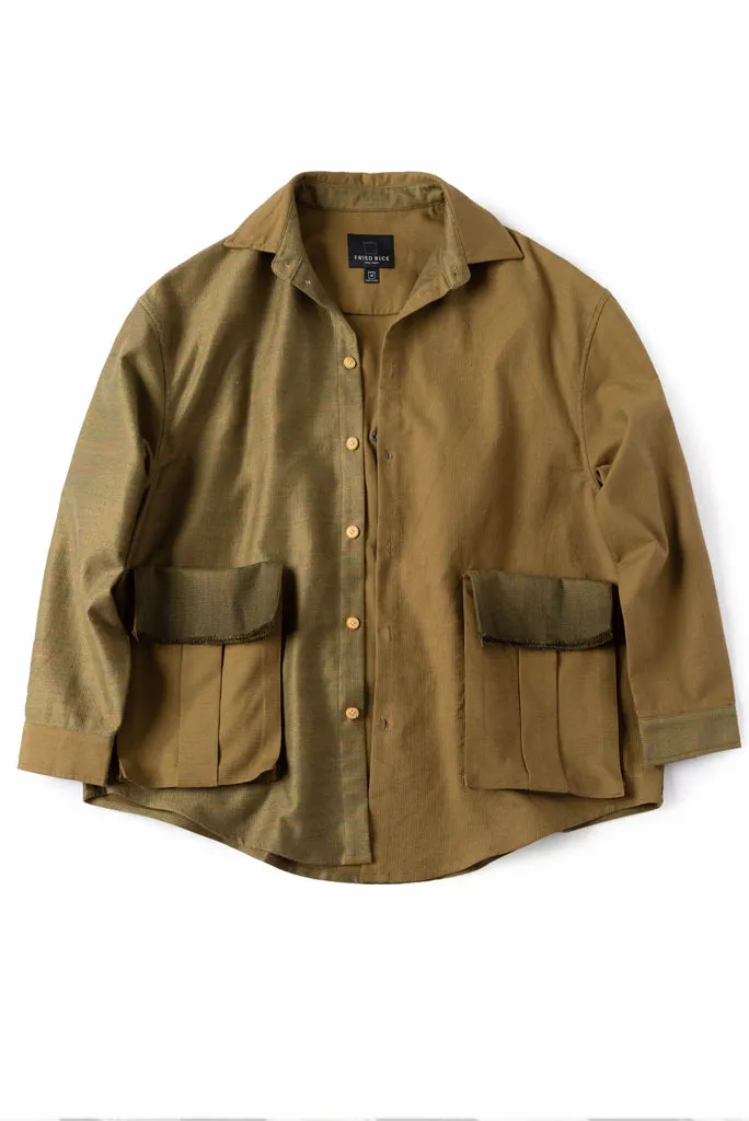 FRIED RICE TWO TONE JACKET, OLIVE