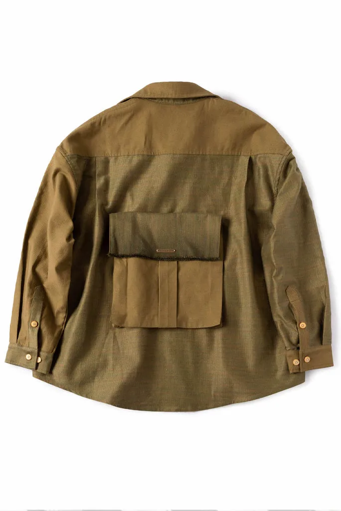 FRIED RICE TWO TONE JACKET, OLIVE