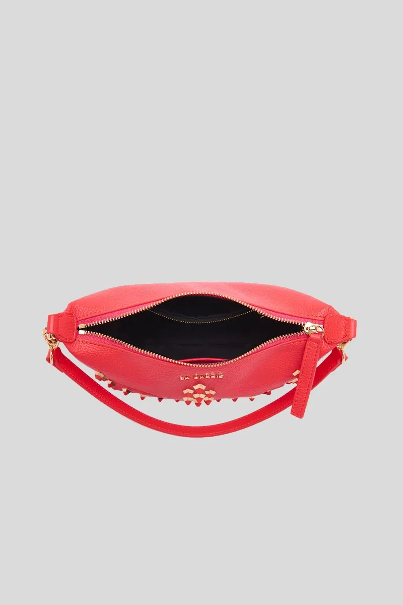 Frivolous M. Lucy Sm. Shoulder Bag Tumbled Leather - Coral