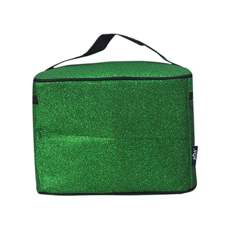 Green Glitter NGIL Large Top Handle Cosmetic Case