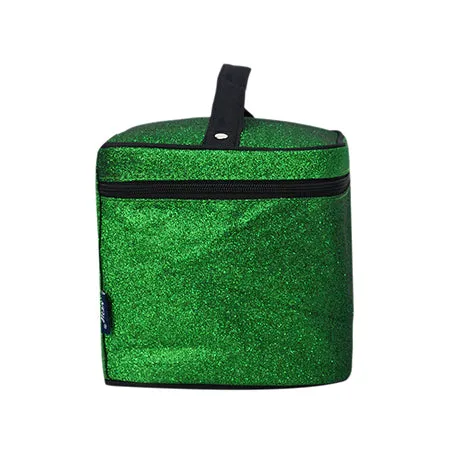 Green Glitter NGIL Large Top Handle Cosmetic Case