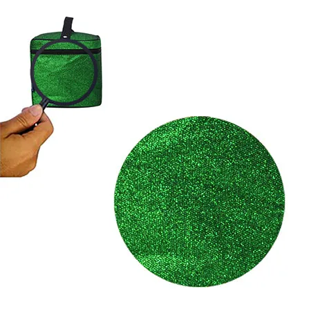 Green Glitter NGIL Large Top Handle Cosmetic Case