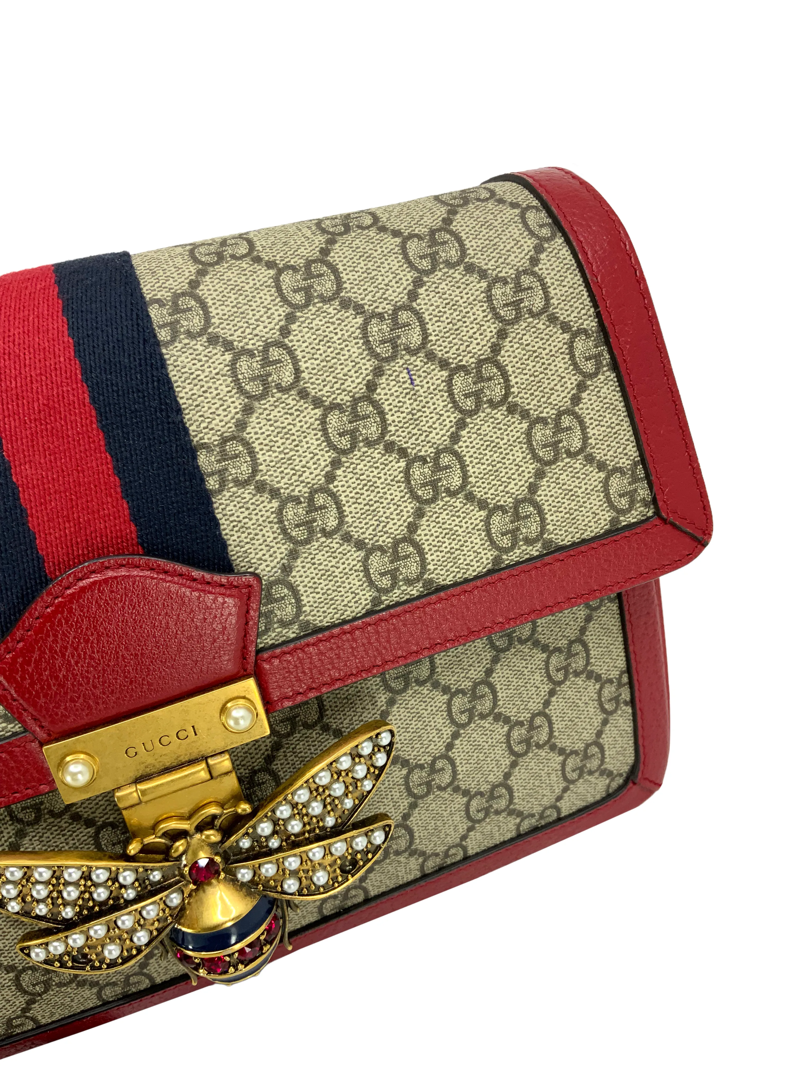 Premium GUCCI Queen Margaret Shoulder Bag in Elegant GG Supreme Canvas